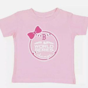NWT Soft as a Grape Pink Boston Red Sox 2018 World Series Champions Sz 2T